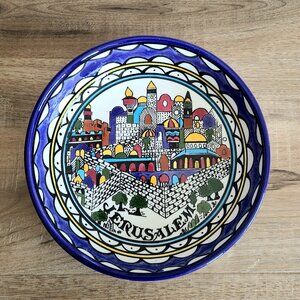 Ceramic hand painted Jerusalem bowl.